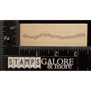 PAPER PARACHUTE RUBBER STAMPS WAVY STAR STARS BORDER #970 - Picture 1 of 2