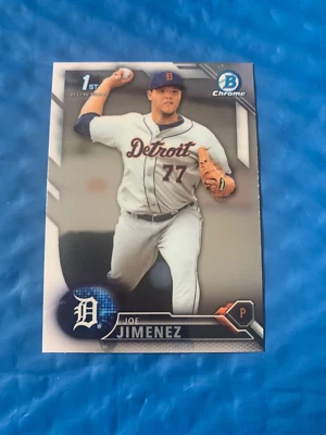 2016 Bowman Chrome Joe Jimenez Refractor ROOKIE CARD - Image 1 of 2