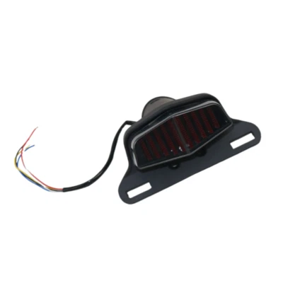Soporte de matrícula de luz de freno trasero LED negro para Moto para Triumph Café Racer Foto 1 de 4
