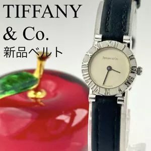 Tiffany Analog Quartz Women New Belt 892 Atlas Mini Size Sterling Silver Vintage - Picture 1 of 12