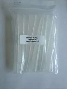Pipette Tips, 10 mL, 15 mm ID, 17 mm OD, 16 cm,10 PCS/Pack, White, Polypropylene - Bild 1 von 1
