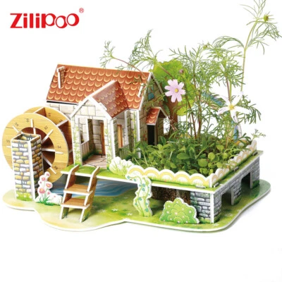 Zilipoo 3D Botanic Puzzle and Mini Garden, Education Toy, Rainbow House, Age 3+ - Image 1 of 4