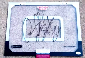 DENNIS RODMAN FIRMATO Backboard JSA COA CHICAGO BULLS Pallacanestro - Foto 1 di 3
