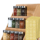 144 Printed Spice Jars Labels Pantry Stickers Chalkboard Round Spices Sticker