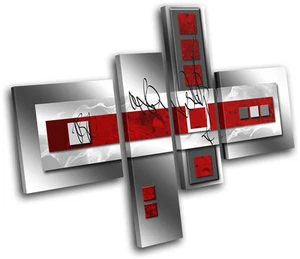 Modern Red Abstract MULTI LONA pared arte Foto impresion - Imagen 1 de 1