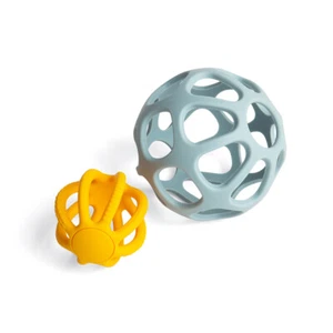 Bigjigs Toys Bolas de Actividad - 2 Piezas Mordedores de Silicona para Bebés, Juguetes Sensoriales - Imagen 1 de 7