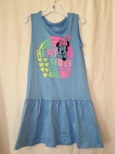 New Disney Minnie Mouse Dress Girls Blue soft many sizes - Picture 1 of 4