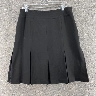Marisa Christina Skirt Women 10 Black Pleated Midi Zipper Mid Rise Lined Casual - Image 1 of 4