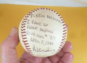 MLB Al Downing Signed Autographed Baseball - Hank Arron 715 Home Run - No COA - Picture 1 of 10