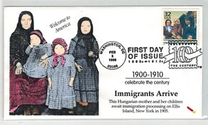 DYNAMITE HANDPAINTED / TINTED CELEBRATE CENTURY IMMIGRANTS ARRIVE EARLY 1900s - Picture 1 of 1