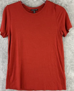 Eileen Fisher Women's XXS Red Orange Stretch Viscose T Shirt Lagenlook **Read - Picture 1 of 9
