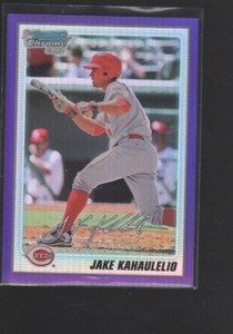 JAKE KAHAULELIO 2010 BOWMAN CHROME PROSPECTS PURPLE REFRACTOR CARD #BCP88/999