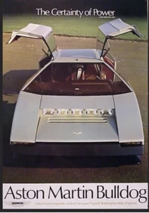 Aston Martin Bulldog(Factory Poster) From The 1980's Out Of Print Car Poster WOW - Picture 1 of 1