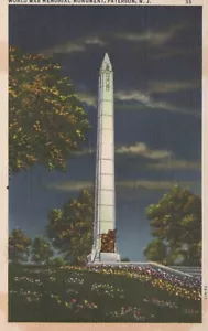 World War Memorial - Paterson, New Jersey - unposted linen - Picture 1 of 3