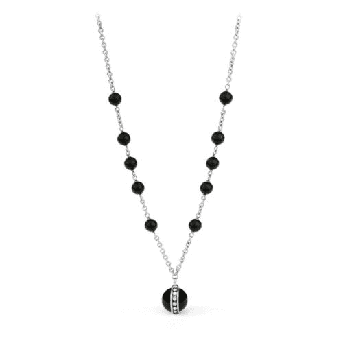 COLLANA BROSWAY ELIZABETH BEL01 IN IN ACCIAIO CON ONICE E SWAROWSKI - Immagine 1 di 1