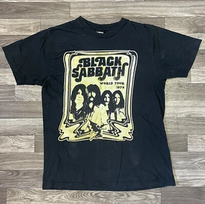 Camisa Vintage Winterland Black Sabbath Para Hombre Grande Negra Cuello Redondo Manga Corta - Imagen 1 de 8