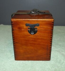 Antique Dovetailed Wood Camera Lens Case