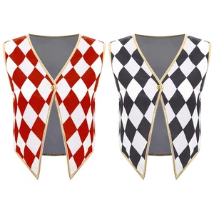 Mujeres Prendas para el torso Unisex Conjunto Cuello en V Disfraz Chaleco Dorado Chaqueta para Adultos Rave - Imagen 1 de 48