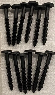 Builders Edge Black 3" Easy Lok Exterior Shutter Fasteners  (12-Pack) - Image 1 of 2