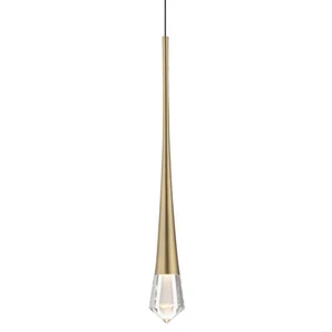 ET2 E24221-122 Pierce 6"W LED Crystal Mini Pendant - Gold - Picture 1 of 9
