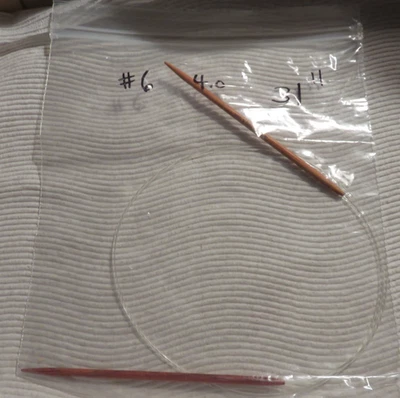 Holz & Stein Vintage Rosewood Circular Knitting Needle Size US 6  German 4.0mm - Image 1 of 4