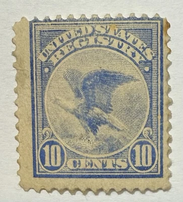 US #F1 1911 10c ultramarino “Eagle” emisión de correo certificado MLH; $75 SCV Foto 1 de 3