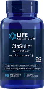 Life Extension CINSULIN W/INSEA2™ & CROMINEX® 3 90 VEGETARIAN CAPSULES - Picture 1 of 2