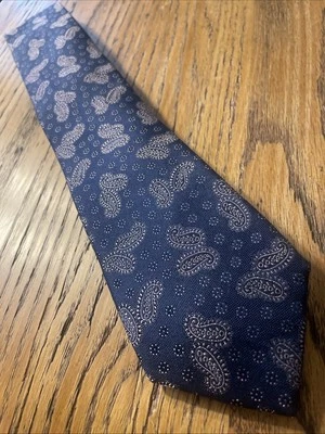 EUC BLACK Saks Fifth Avenue Thick Silk Paisley Tie Men’s Necktie - Image 1 of 4