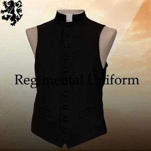 Kleriker Klerus Weste Priester katholisch Mönch Gewand Bischof Kleidung schwarz Wollweste - Bild 1 von 9