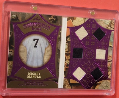 MMickey Mantle GAME USED JERSEY CARD #1/10 2025 LEAF HISTORY BOOK NY YANKEES - Image 1 of 4
