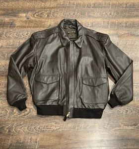 Sporty’s Pilot Shop Large Authentic Leather Bomber Jacket - Picture 1 of 3