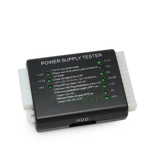 PC Computer 20/24 Pin 4pin 6pin 8pin ATX SATA HDD Floppy LED Power Supply Tester - Picture 1 of 6