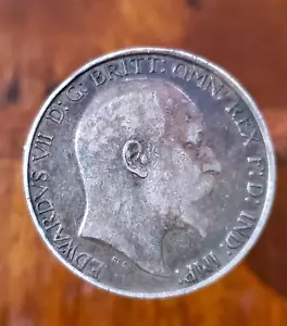 1910 GREAT BRITAIN UNITED KINGDOM .925 SILVER FLORIN ~ KING EDWARD VII - Picture 1 of 2
