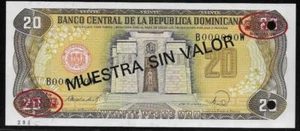 Dominican Republic 20 Pesos Oro 1988 Specimen Unc - Picture 1 of 1