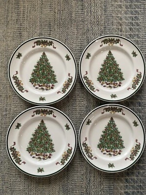 Johnson Brothers Victorian Christmas 10 1/4”- Set Of 4 MINT