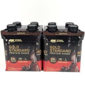 ON Optimum Nutrition Protein Shake Chocolate 2 Packs of 4 - 11 oz Ea BB 05/25 - Picture 1 of 2
