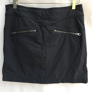 Athleta Ripstop Jenner Skort Side Zipper  size 8 Black Stretch Outdoors - Picture 1 of 11
