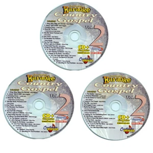 COUNTRY GOSPEL V0L-2 Chartbuster 5103 Karaoke CDG NEW 3 DISC SET IN WHITE SLEEVE - Picture 1 of 5