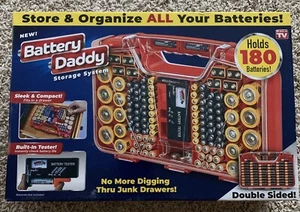 New Battery Daddy Battery Caddy Organizer with Storage Case and Tester Holds 180 - Picture 1 of 2