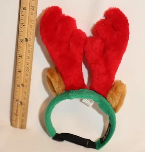 Adjustable Dog Cat Christmas Holiday Reindeer Ears - Excellent - Picture 1 of 2