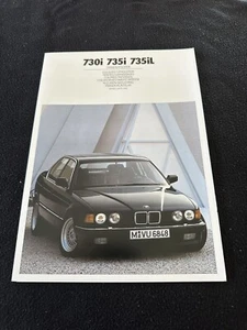 BMW 735i 735iL 1990 carta de colores folleto E32 730i serie 7 catálogo de ventas en euros - Imagen 1 de 3
