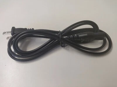 2 Prong 5 Feet Non-Polarized Figure 8 AC Power Cord Cable TV Computers Consoles - Image 1 of 3