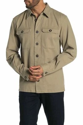 Slate & Stone Men's Cole Pocket Front  Shirt Jacket Khaki Long Sleeve Size XL - Image 1 of 2