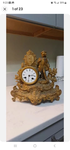 French Gilted Figural Clock Cover