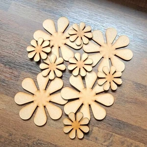 Holz Große Gänseblümchen Blume Handwerk Form 5-60cm MDF Verzierung Gartendekoration - Bild 1 von 12
