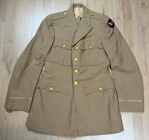 WW2 era US Army Air Corps Air Force Officer's Khaki Service Dress Jacket Uniform - Picture 1 of 19