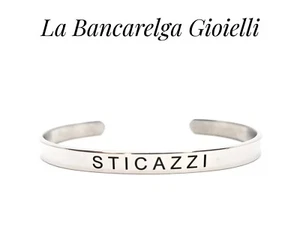 STICAZZI Bracciale unisex in acciaio con incisione - Foto 1 di 6