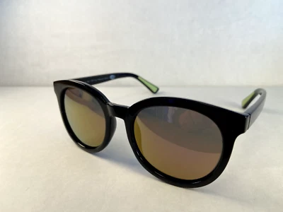 Gafas de sol redondas polarizadas púrpura/dorado lentes espejadas goma "sujetar apretado" templo Foto 1 de 4