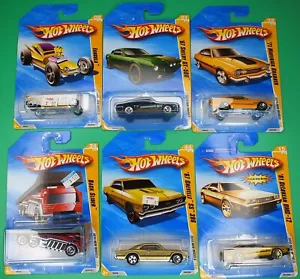 Hot Wheels 2010 Back Slider Chevelle Delorean Maverick Shelby Fangula Lot of 6 - Picture 1 of 12