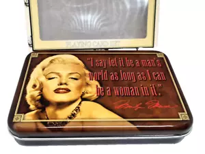 Marilyn Monroe PLAYING CARD 2005 TIN 2PACK SET  (Sealed) NOS New! - Picture 1 of 8